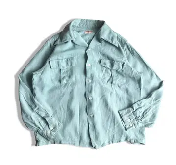 40년대 50년대 McGREGOR 레이온 개버딘 셔츠 박스 실루엣