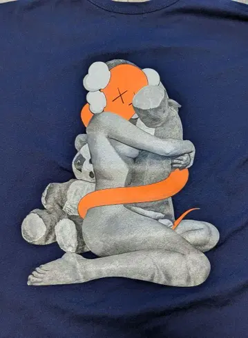 Kaws 오리지널 페이크 백 프린트 T셔츠