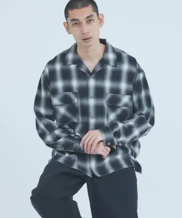 레이온 옴브레 오픈 셔츠