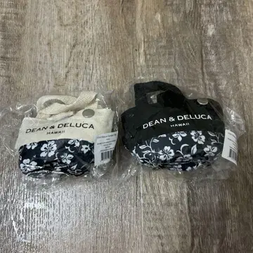 DEAN & DELUCA 컴팩트 하이비스커스 토트백 화이트, 블랙 2세트
