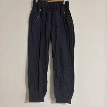 GAP L 블랙 스트레이트 밴딩 팬츠 지퍼 포켓 부착
