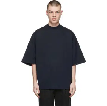 JIL SANDER 모크넥 티셔츠 네이비