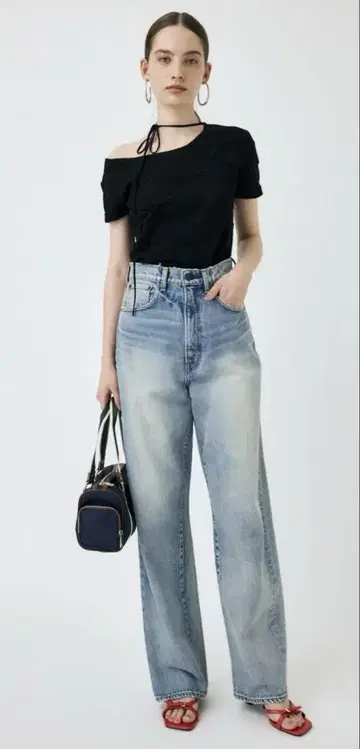 moussy HW DAMAGE LOOSE STRAIGHT