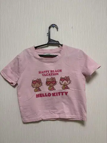 일광화상 키티 T셔츠 크롭 헬로키티 핑크 티셔츠