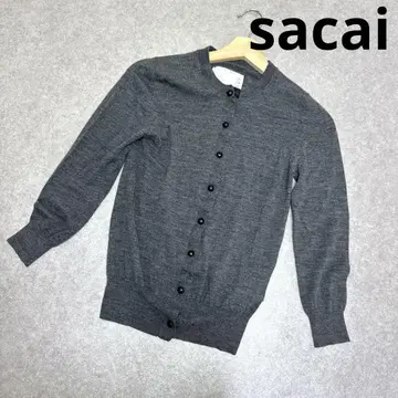 sacai 사카이 가디건 울 다크 그레이