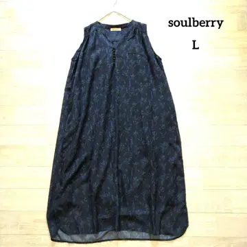 soulberry 서울베리 꽃무늬 슬리브리스 원피스 L