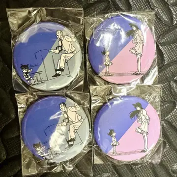 명탐정 코난 바이컬러 캔뱃지 코난 란 코고로 코난 탐정사
