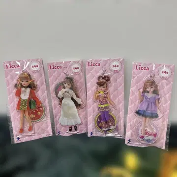 리카짱 아크릴 스탠드 키링 4종