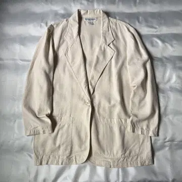 90년대 vintage 실크 네프 썸머 테일러드 자켓 아이보리