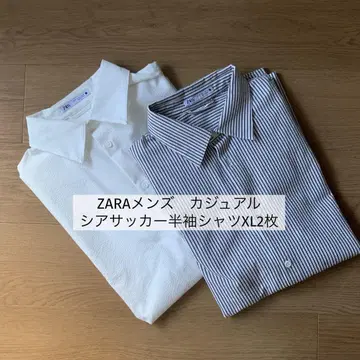 [ XL ] ZARA 남성용 캐주얼 셔츠 시어서커 2장 묶음 판매
