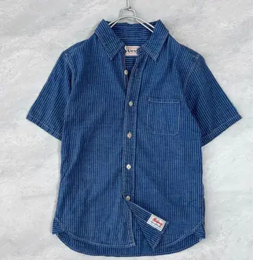 Ues 웨스 UNION MADE 히코리 스트라이프 반팔 셔츠 일본제