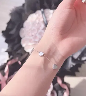 SASSY ANGEL 미니 러브 하트 팔찌 실버
