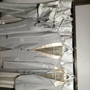 그레이 새틴 옷깃 턱시도