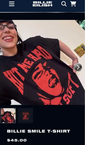 BILLIE EILISH / BILLIE SMILE T-SHIRT /M