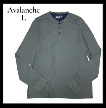 Avalanche 아발란치 긴팔 티셔츠 헨리넥 그레이 L