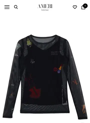 AMERI LITTLE FUNNY FACE SHEER TOP