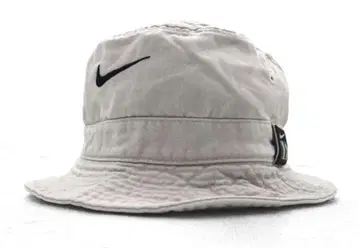 NIKE 90년대 은색 택 스우시 자수 버킷햇 L 베이지