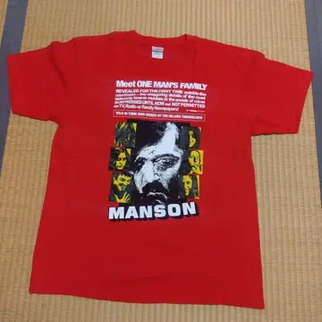 Manson 그래픽 티셔츠 L 사이즈 빨간색 테로팩토리