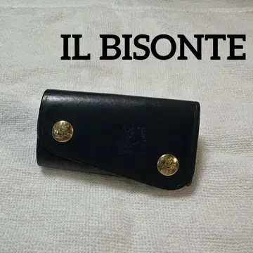 IL BISONTE (일비종떼) 네이비 4연속 가죽 키케이스