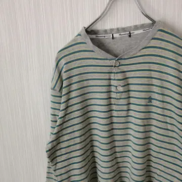 Munsing wear 긴팔 보더 골프 티셔츠