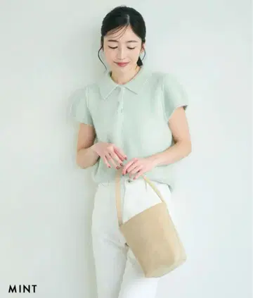 basement online 베이스먼트 온라인 반팔 폴로 니트 민트