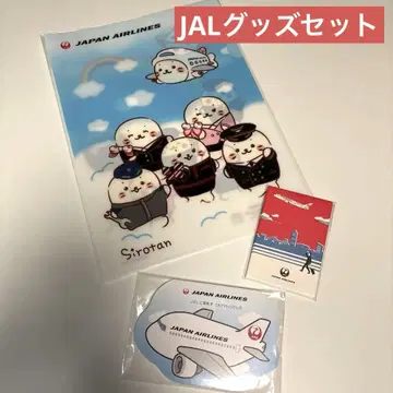 JAL 굿즈 세트 클리어 파일 메모장 포치 봉투
