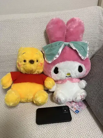 마이멜로디 푸우 봉제 인형 세트 BIG 커다란 리본 FukuFuku