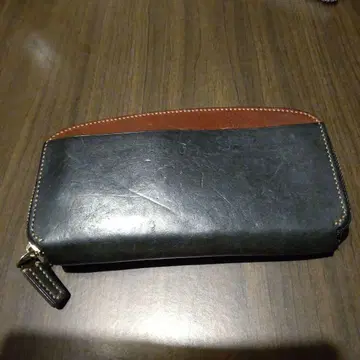 라운드 지퍼 지갑 arco 네이비