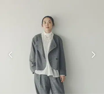 북유럽 야와라카 트위드 노카라 자켓