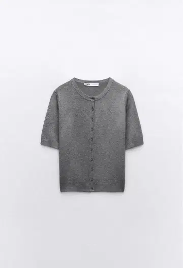 ZARA 숏 슬리브 니트 가디건