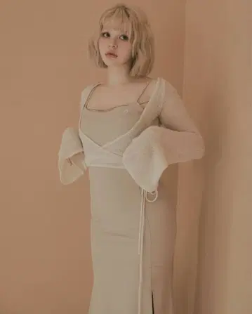 andmary Clair knit set dress beige 앤드마리