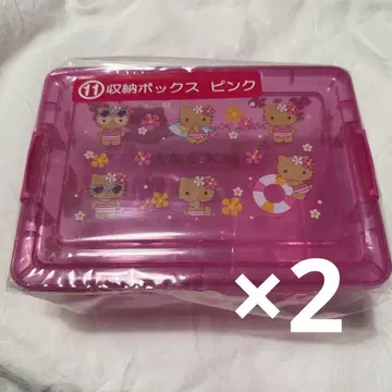 헬로키티 키티 뽑기 제일복권 수납 박스 핑크 2세트