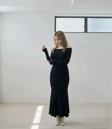 andmary Bella 리본 드레스 black 앤드마리