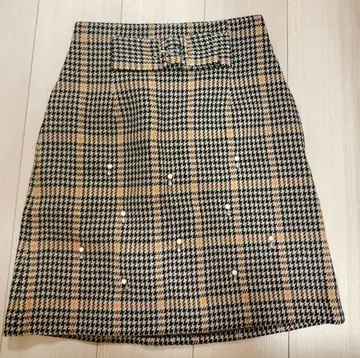 체크 무늬 사다리꼴 스커트 JILL STUART 질스튜어트