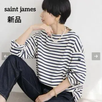 새상품 세인트 제임스 웨쌍 루즈 ECRU x MARINE T3