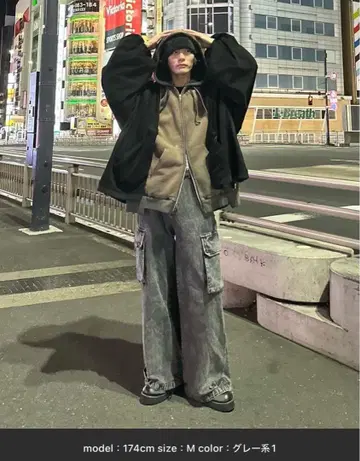 그레이 계열 카고 팬츠 XS 사이즈
