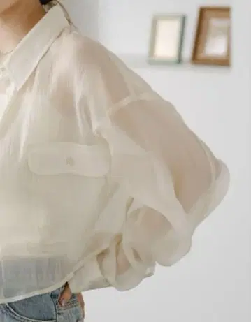 kastane 오간자 크레이프 셔츠 (S)