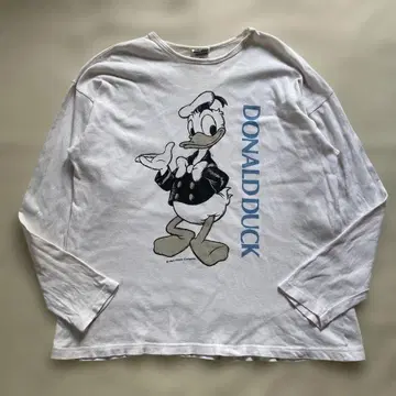 vintage Dia Club 긴팔 티셔츠 롱티 도널드 덕 구제 의류