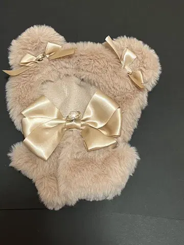 곰돌이 귀 봉제 인형 코스튬 숄더 체인 & 백참용 체인 포함