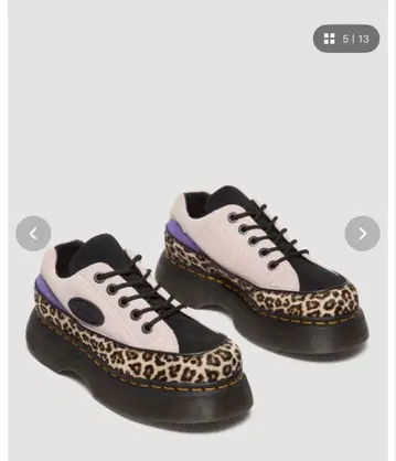 Dr. Martens BUZZ 5홀 신발 레오파드 무늬 UK5