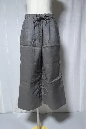미사용품 무인양품 린넨 팬츠 와이드 팬츠 그레이
