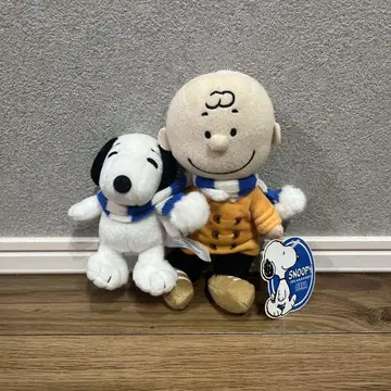 스누피 페어 머플러 봉제인형