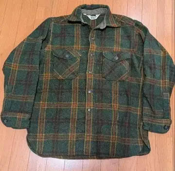 울 셔츠 80s 그린 베이스 뱀 무늬