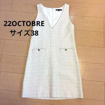 [ 새상품급 ] 22 OCTOBRE 화이트 트위드 원피스 사이즈 38