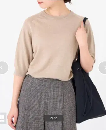 린넨 5부 소매 풀오버