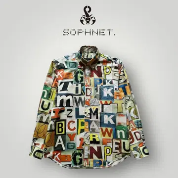 SOPHNET 알파벳 셔츠 아우터 두꺼운 원단 M