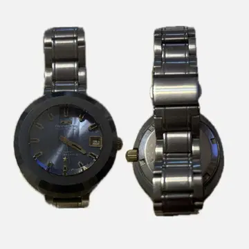 TECHNOS 다크 블루 문자판 스테인리스 스틸 시계 손목시계 884.