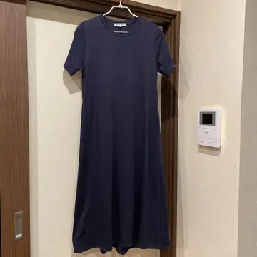 23구 네이비 반팔 롱 원피스 38