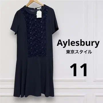 도쿄 스타일 Aylesbury 앨리스버리 네이비 반팔 원피스