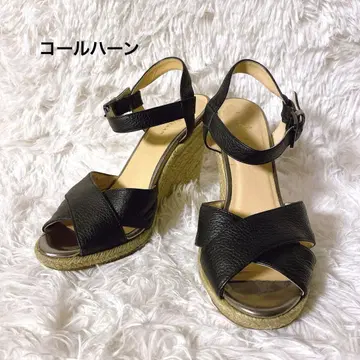 콜한 하트 에스파드리유 웨지 샌들 23.5